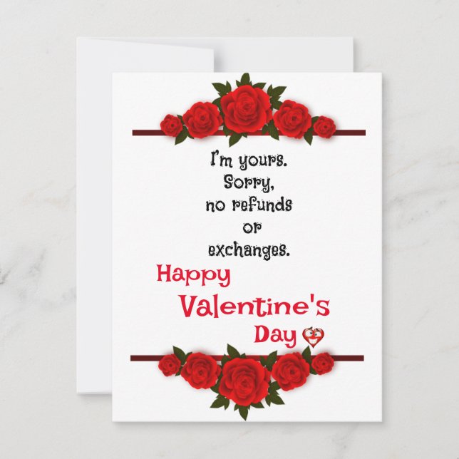 Cartão Rosas para o amante (Frente)