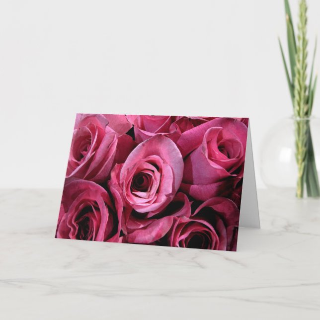 Cartão Rosas para o dia das mães (Frente)