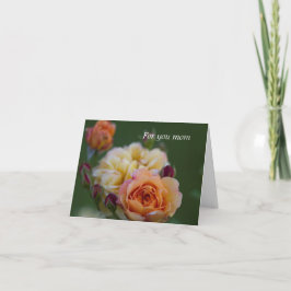 Cartão Rosas para placa de Dia de as mães