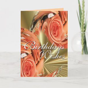 Cartão Rosas Peach Whirl2-personalizar qualquer ocasião