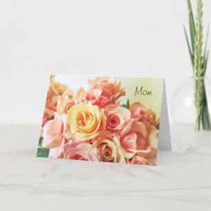 Cartão Rosas romantizam o Dia das Mães