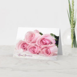 Cartão Rosas Rosa na Pele para Aniversário