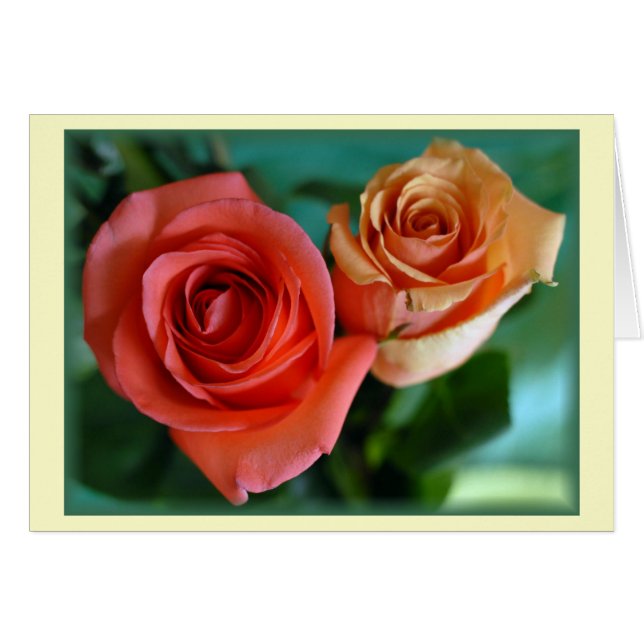 Cartão "Rosas Rosa" (Vazio) (Frente Horizontal)