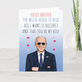 Cartão Rosas são Vermelhas A Casa Branca é Azul Dia dos N