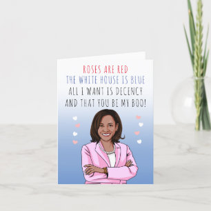 Cartão Rosas são vermelhos A Casa Branca é Namorados Azul