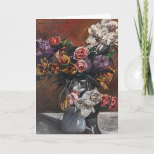 Cartão Rosas, Tulipas e Lilases   Lovis Corinth