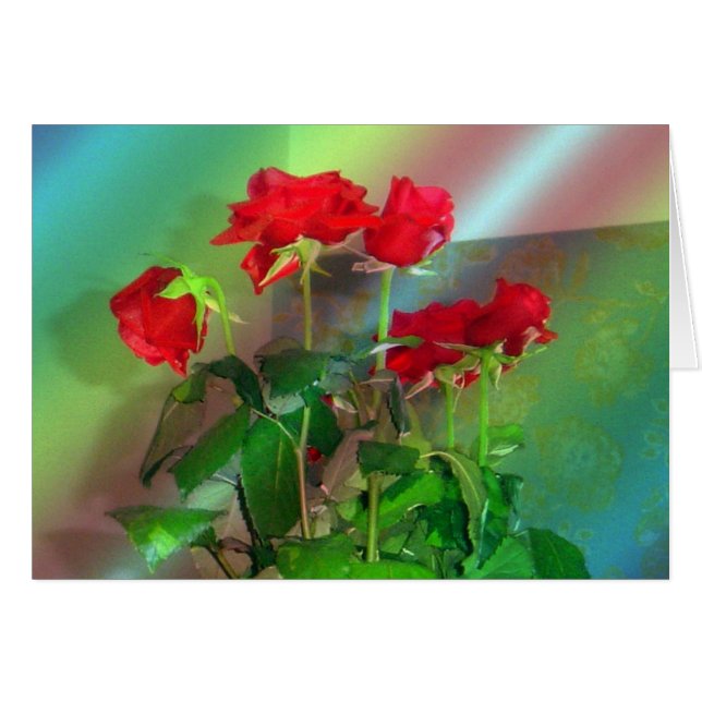 Cartão Rosas, - Veneza---Cores (Frente Horizontal)