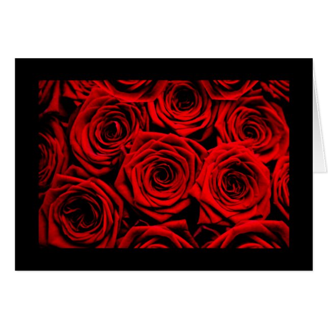 Cartão Rosas vermelhas (Frente Horizontal)