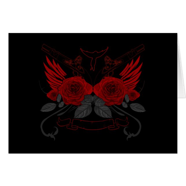 Cartão Rosas vermelhas (Frente Horizontal)