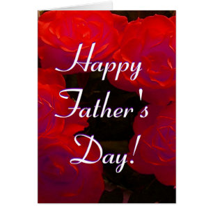 Cartão Rosas vermelhas de Dia de os pais felizes I