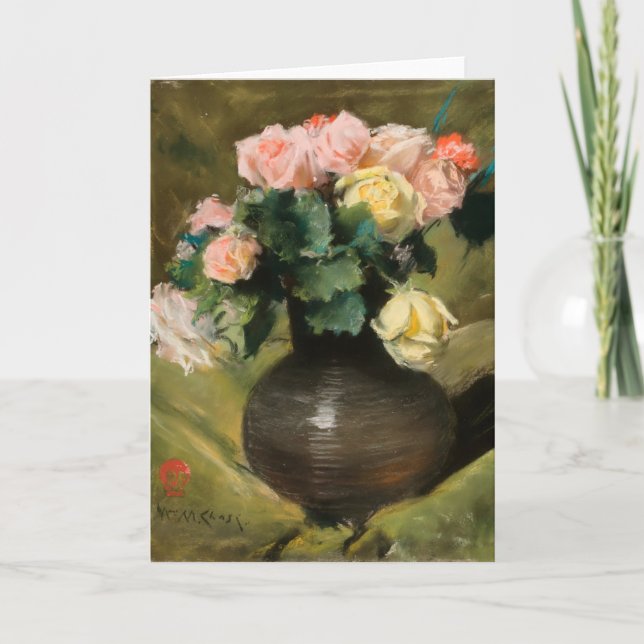 Cartão Rosas | William Merritt Chase (Frente)