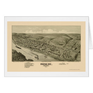 Cartão Roscoe, mapa panorâmico do PA - 1902