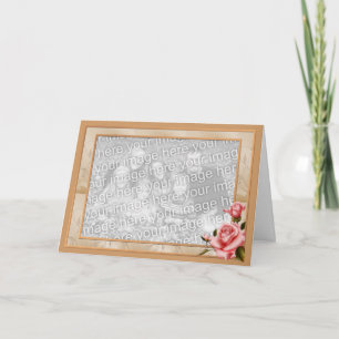 Cartão Rose Border Photo Card Customizable