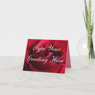 Cartão Rose Cards Red Flowers Custom Greeting Card