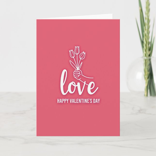 Cartão Rose Love Minimalist Card (Frente)