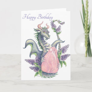 Cartão Rose Quartz Dragon (Taurus) - Birthday Card
