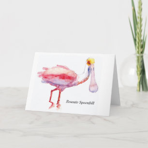 Cartão Roseate Spoonbill note card