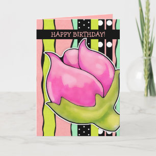 Cartão Rosebud Joy color Birthday Card