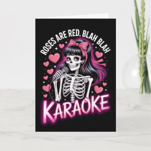 Cartão Roses Are Red Blah Karaoke Anti Dia dos Namorados