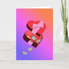 Cartão Roses are red, chocolates are gone