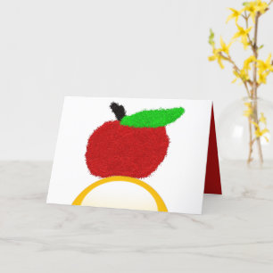 Cartão Rosh Hashanah ראש השנה maçã e mel cintilantes