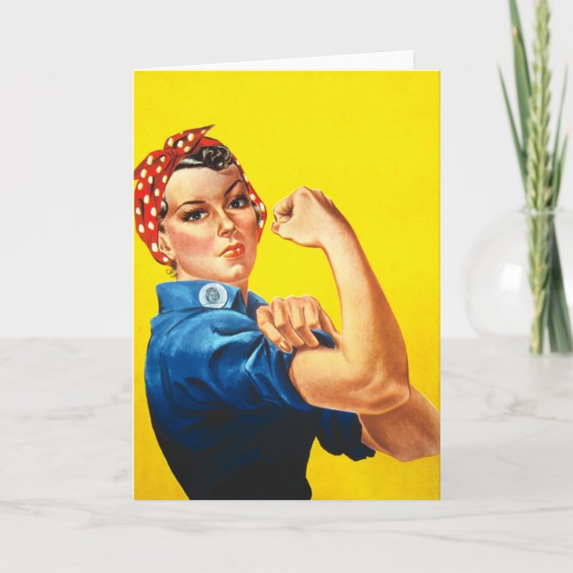 Cartão Rosie The Riveter (Frente)