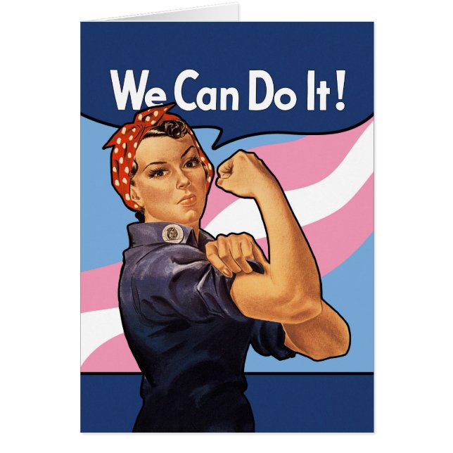 Cartão Rosie Transgender Pride (Frente)