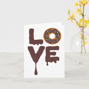 Cartão Rosquinha de chocolate com amor de borrife