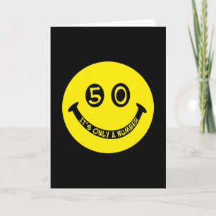 Cartão Rosto de 50 anos, é só um número!