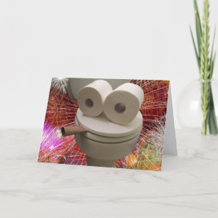 Cartão Rosto De Banheiro Sorrindo