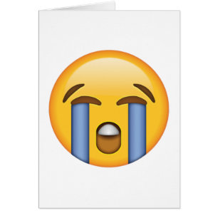 Cartão Rosto de Choro Louco - Emoji