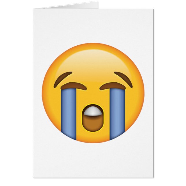 Cartão Rosto de Choro Louco - Emoji (Frente)