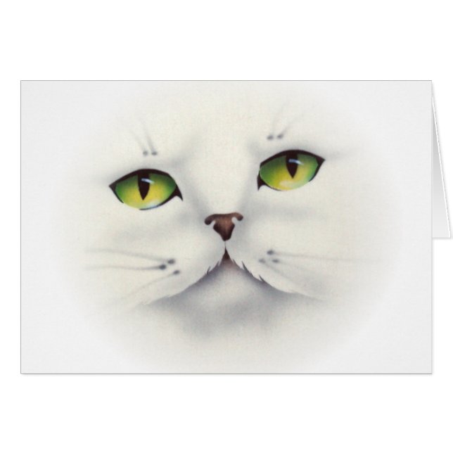 Cartão rosto de gato (Frente Horizontal)