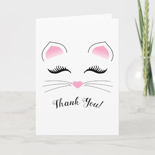 Cartão Rosto de Gato de Gama (Frente)