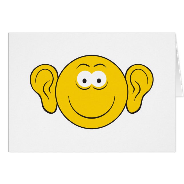 Cartão Rosto de Grandes Orelhas (Frente Horizontal)