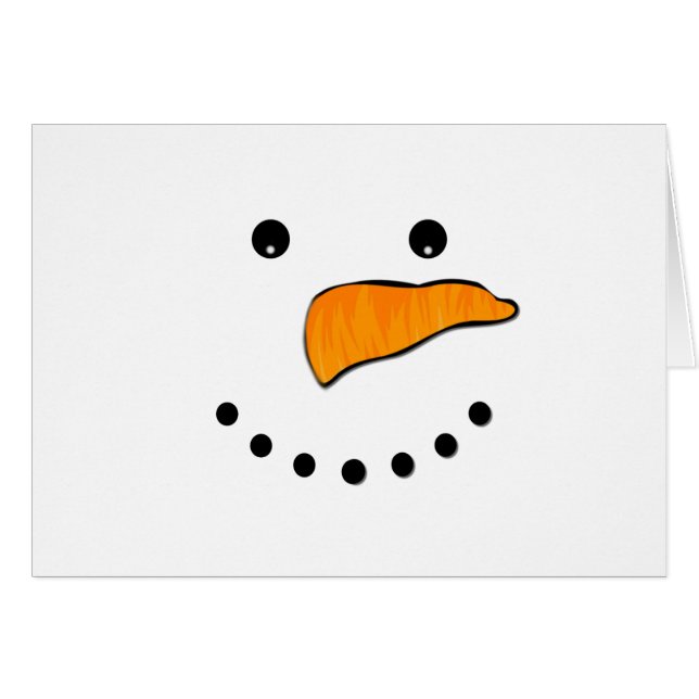 Cartão Rosto de Neve (Frente Horizontal)