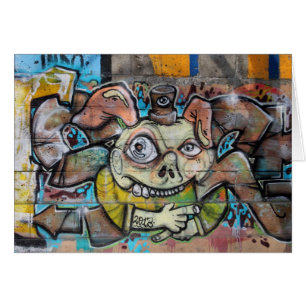 Cartão Rosto estranho de porco