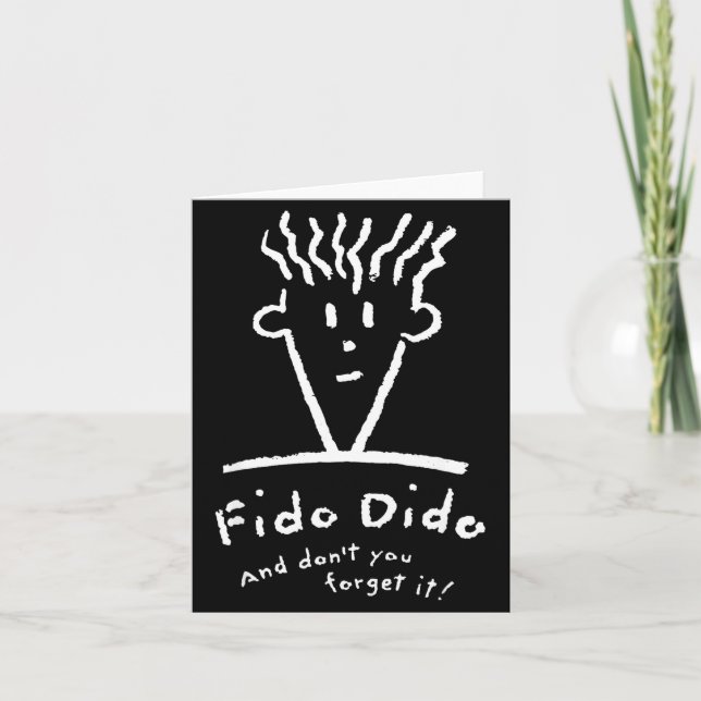 Cartão Rosto Fido Dido Não Se Esqueça  (Frente)