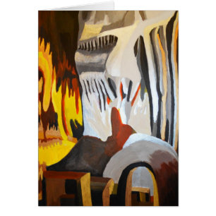 Cartão Rosto nas Rochas