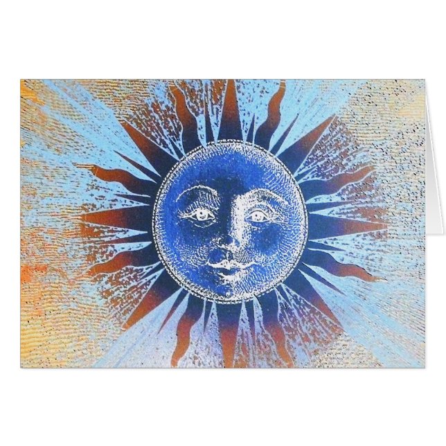 Cartão Rosto Sol Feliz (Frente Horizontal)