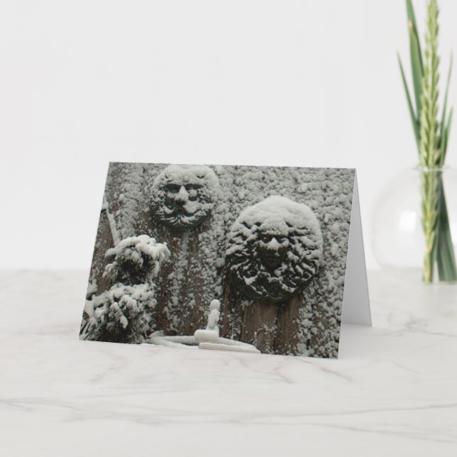 Cartão Rostos de Neve (Frente)