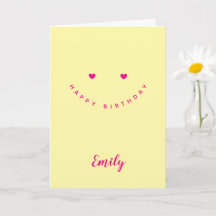 Rostos Sorridentes Personalizados com Corações, An