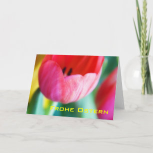 Cartão Rote Tulpen • Osterkarte