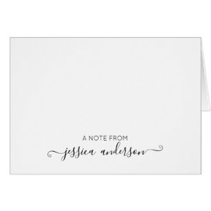 Cartão Roteiro cinzento preto elegante à moda moderno