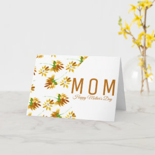 Cartão Roteiro de Dia das Mães em Aquarela Floral