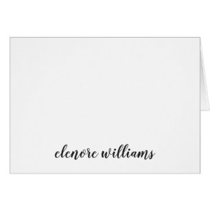 Cartão Roteiro preto básico simples à moda elegante