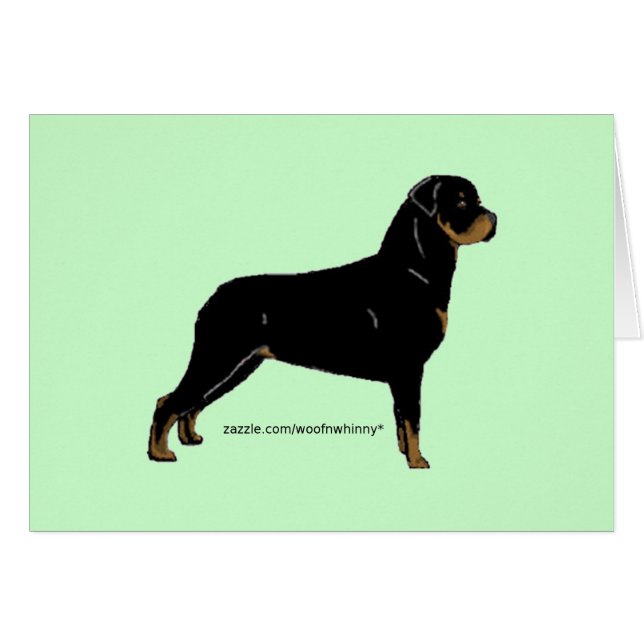 Cartão Rottweiler (Frente Horizontal)