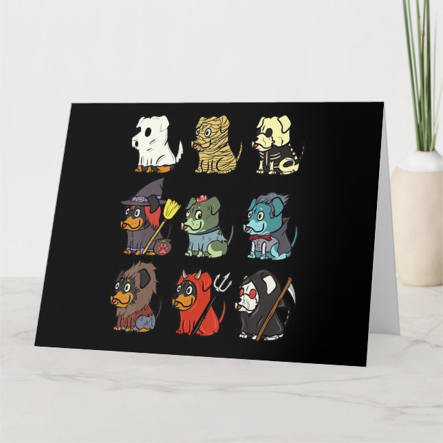 Cartão Rottweiler Assustador Fatos Cachorros Engraçados P (Frente)