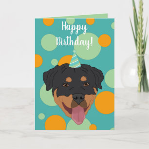 Cartão Rottweiler Birthday