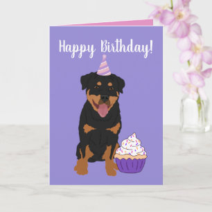 Cartão Rottweiler Birthday